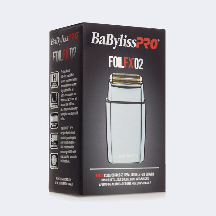 BaBylissPRO® FOILFX02™ Cordless Metal Double Foil Shaver, , hi-res image number 3