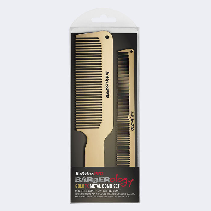 BaBylissPRO® GOLDFX Metal Comb 2-Pack, , hi-res image number 1