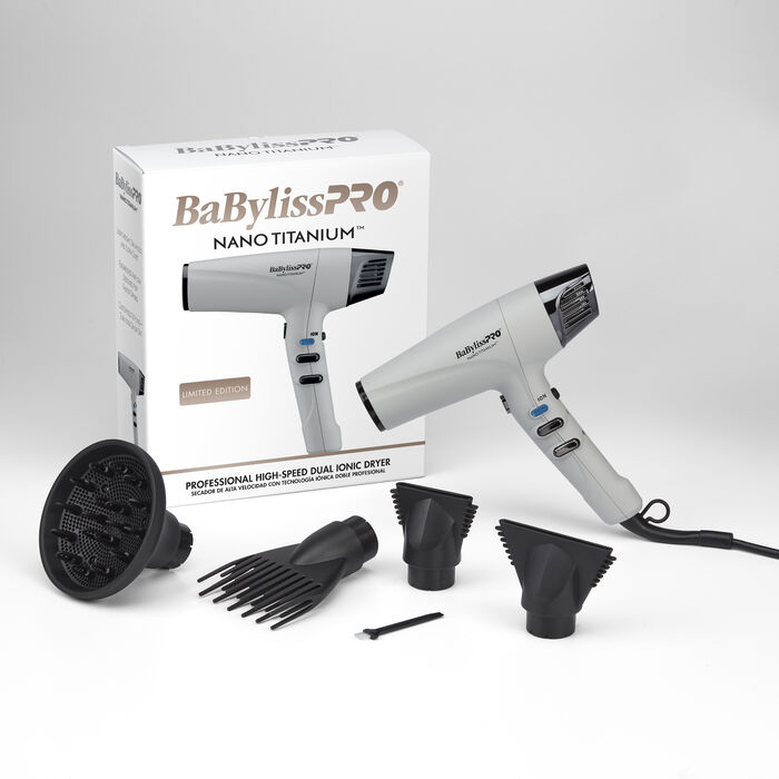 BaBylissPRO® Limited Edition Nano Titanium Grey Collection High Speed Dual-Ionic Dryer