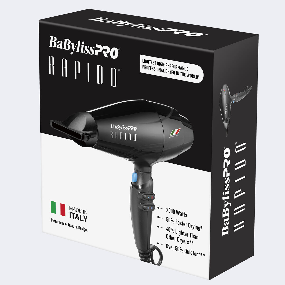 Secador BaBylissPRO® Rapido® (negro)