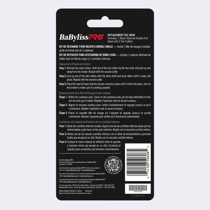 Kit de repuesto para afeitadora de doble hoja FOILFX™02 (púrpura)