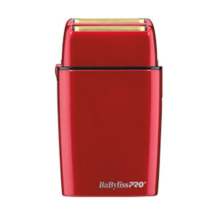 Afeitadora metálica de doble hoja sin cable FOILFX02™​​​​​​​ de BaBylissPRO®, en rojo