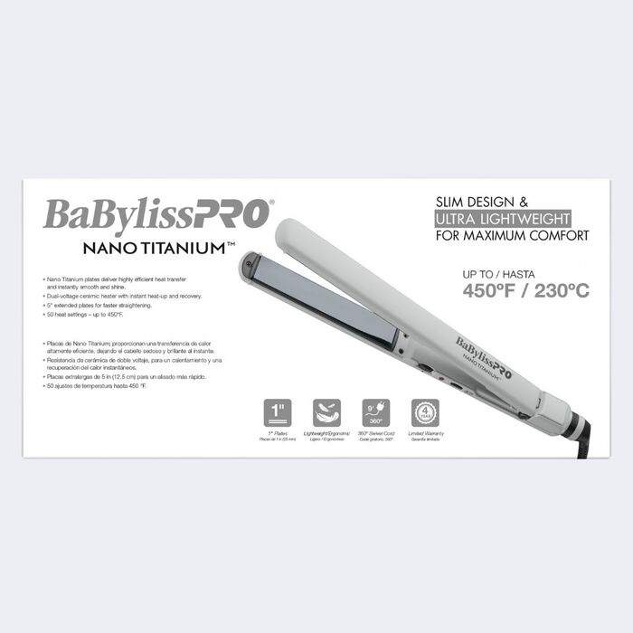 BaBylissPRO® Limited Edition Nano Titanium Grey Collection 1” Ultra-Thin Flat Iron