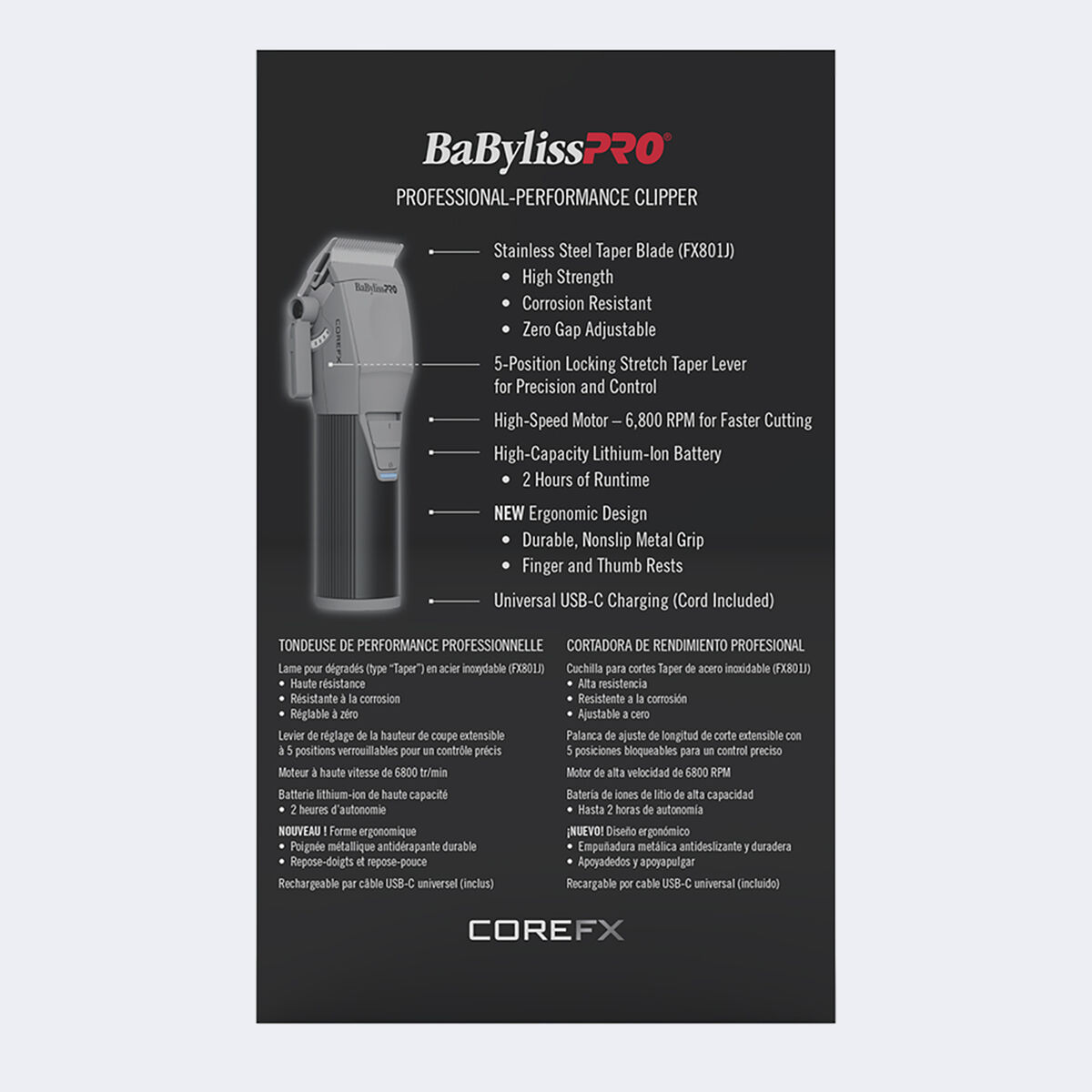 BaBylissPRO&reg; COREFX Clipper