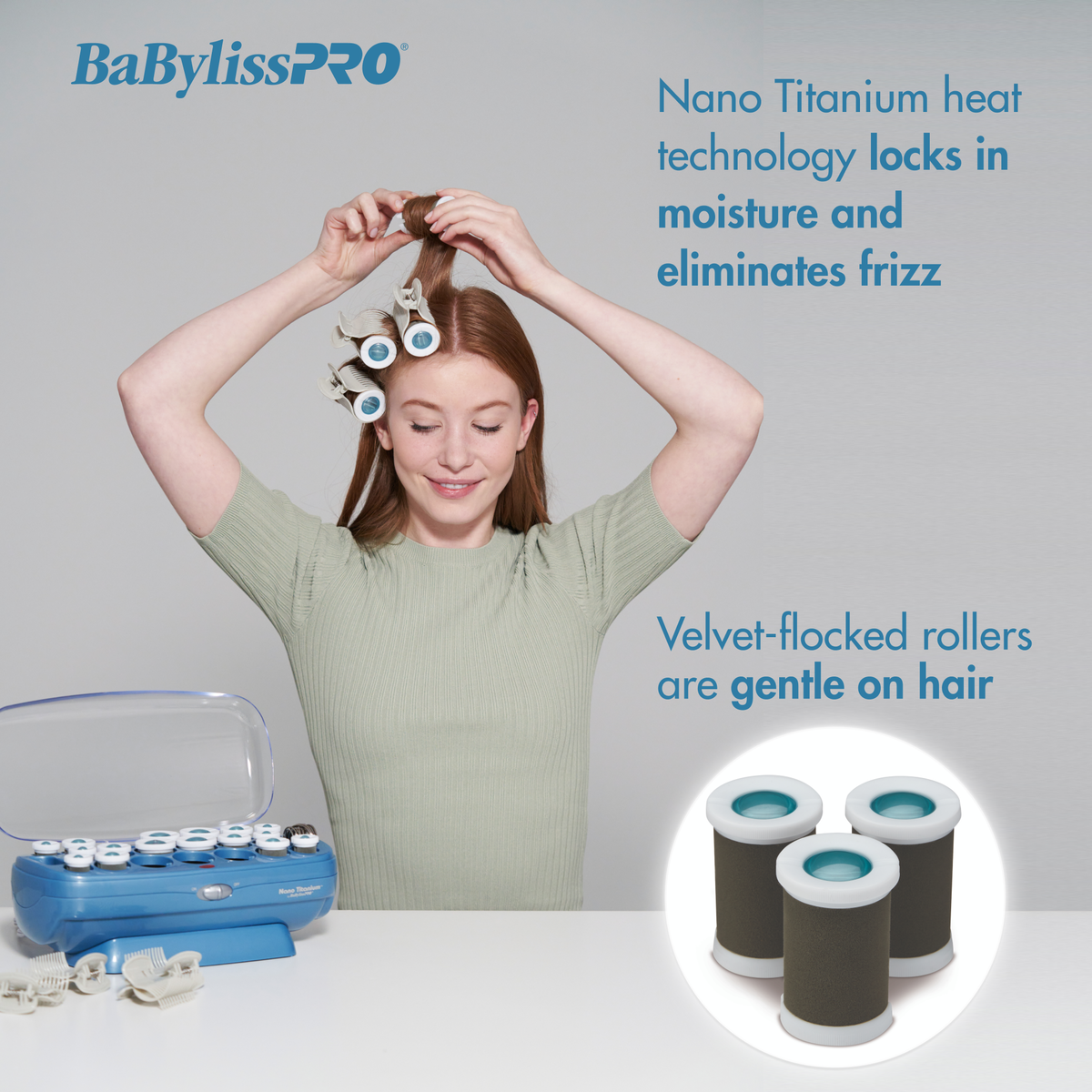BaBylissPRO&reg; Nano Titanium&trade; Professional 20-Roller Hot Rollers
