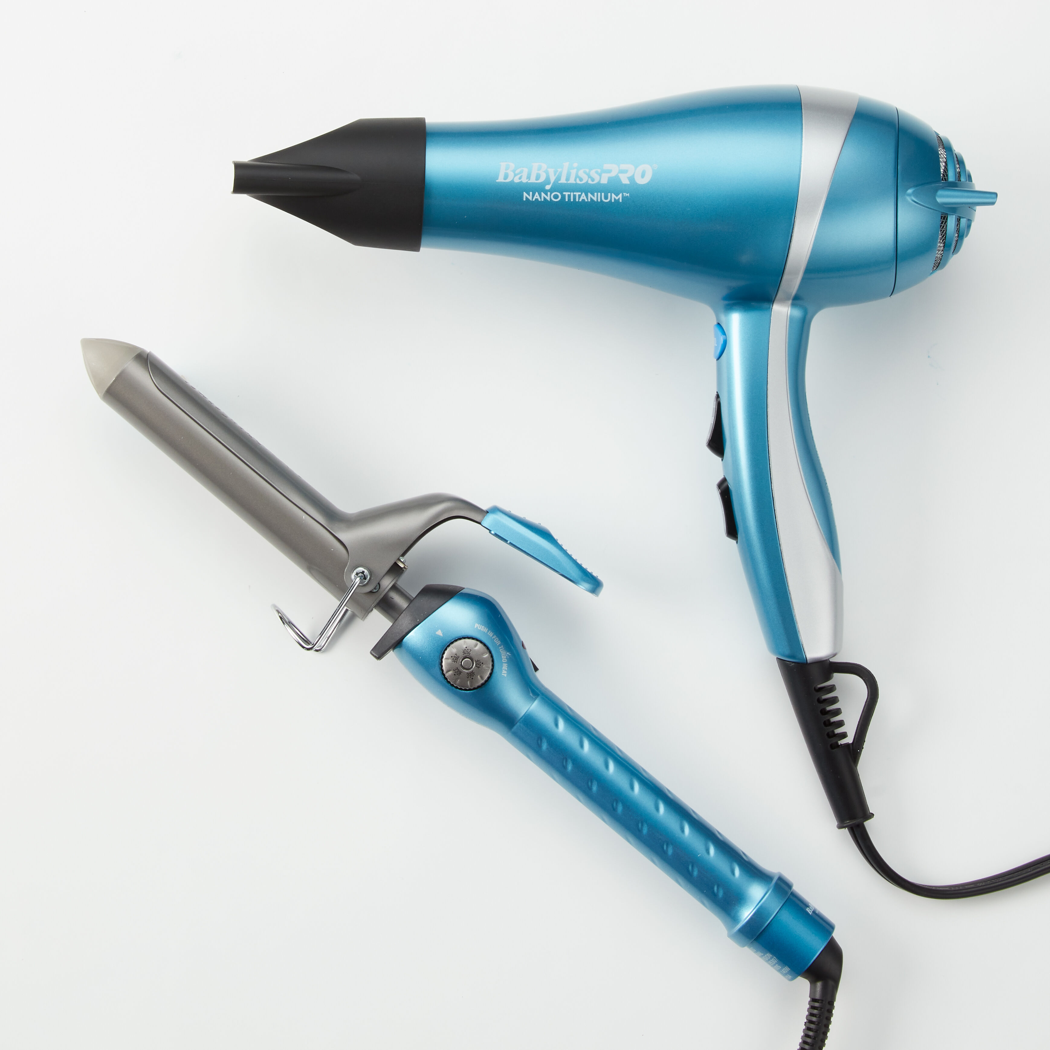 BaBylissPRO Nano Titanium Professional Lightweight Ionic Dryer 1 Spring Curling Iron Gift Set