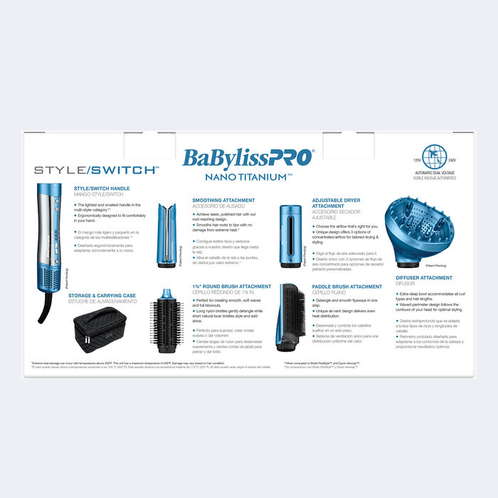BaBylissPRO® Nano Titanium™ StyleSwitch™ Ionic Multi-Styler & Dryer