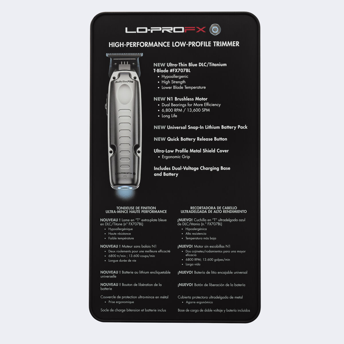 Cortadora ultradelgada de alto rendimiento FXONE™ Lo-ProFX de BaBylissPRO®
