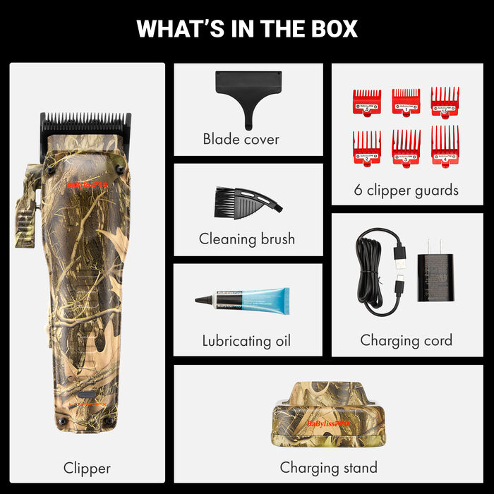 Cortadora de tamaño compacto LO-PROFX BaBylissPRO®, colección en camuflaje de edición limitada