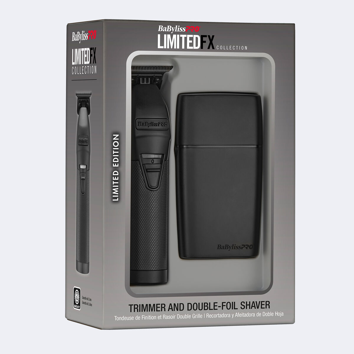 BaBylissPRO&reg; LimitedFX Matte Black Trimmer and Double-Foil Shaver Gift Set