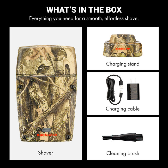 Afeitadora de hoja de tamaño compacto LO-PROFX BaBylissPRO®, en camuflaje (edición limitada)