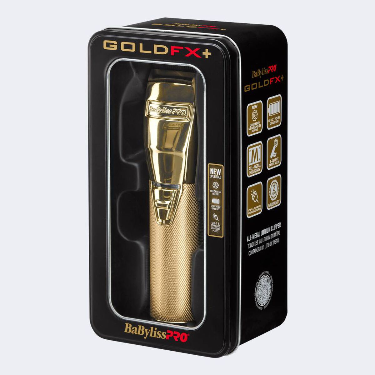 BaBylissPRO&reg; GoldFX+ All-Metal Lithium Clipper