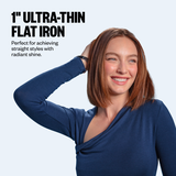 Plancha alisadora ultradelgada digital BaBylissPRO® Nano Titanium™, 1 in, de edición limitada (azul hielo)
