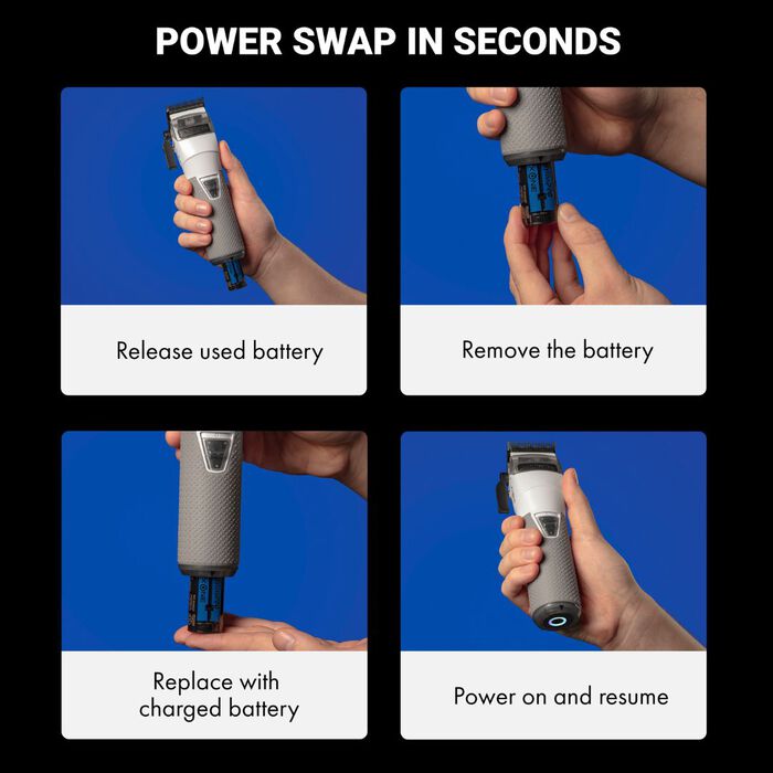 BaBylissPRO&reg; Limited Edition FXONE All-Metal Interchangeable Battery Clipper FrostByte