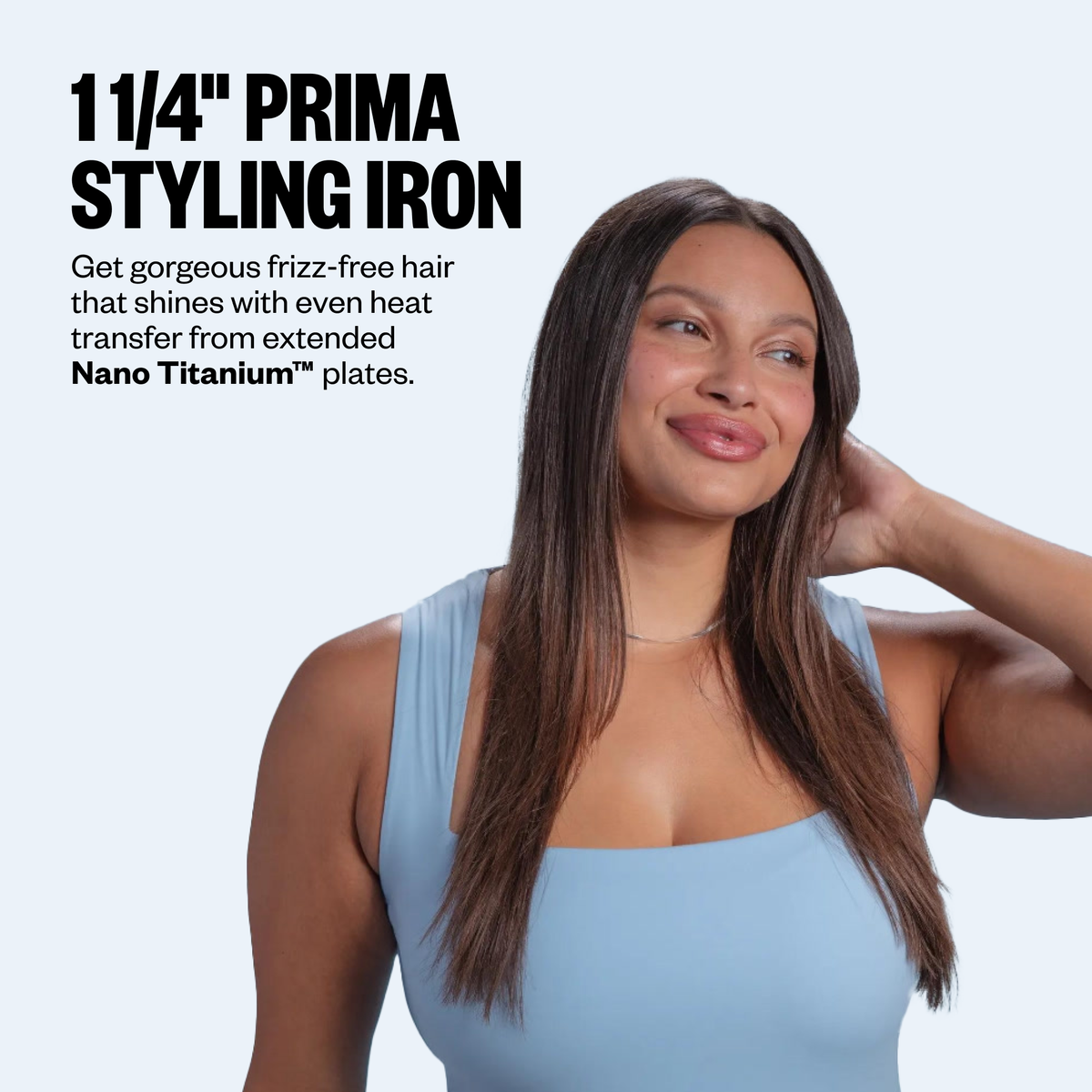 Plancha BaBylissPRO® Nano Titanium™ 3000® de 1¼ in, edición limitada (azul hielo)