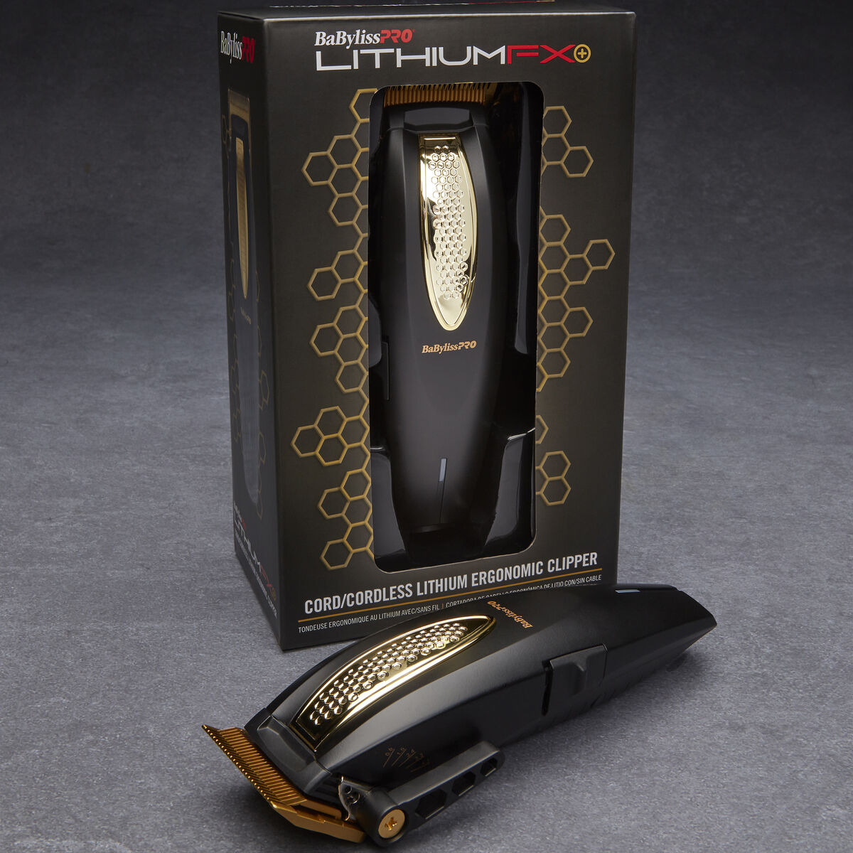 Cortadora de cabello ergonómica de litio con/sin cable LithiumFX de BaBylissPRO®