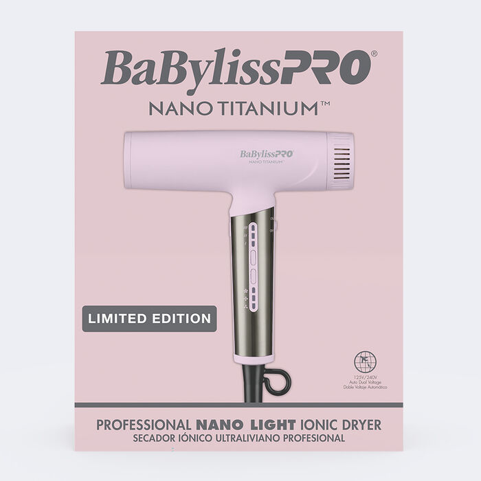 BaBylissPRO® Nano Titanium™ Limited Edition Professional Nano Light Ionic Dryer (Pink)