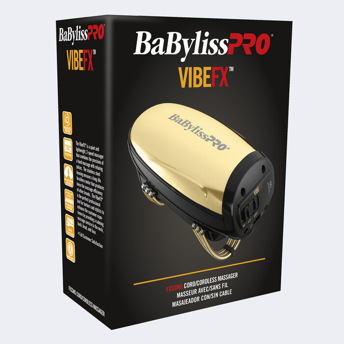 BaBylissPRO® VIBEFX™ Cord/Cordless Massager (GOLD), , hi-res image number 1
