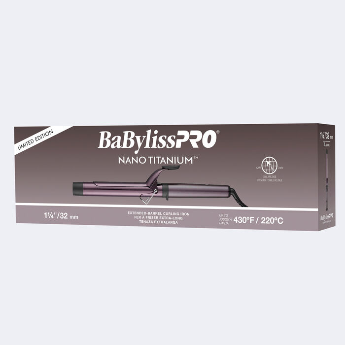 Tenaza extralarga de 1 1/4 in de la colección de edición limitada Nightfall, de BaBylissPRO® Nano Titanium™