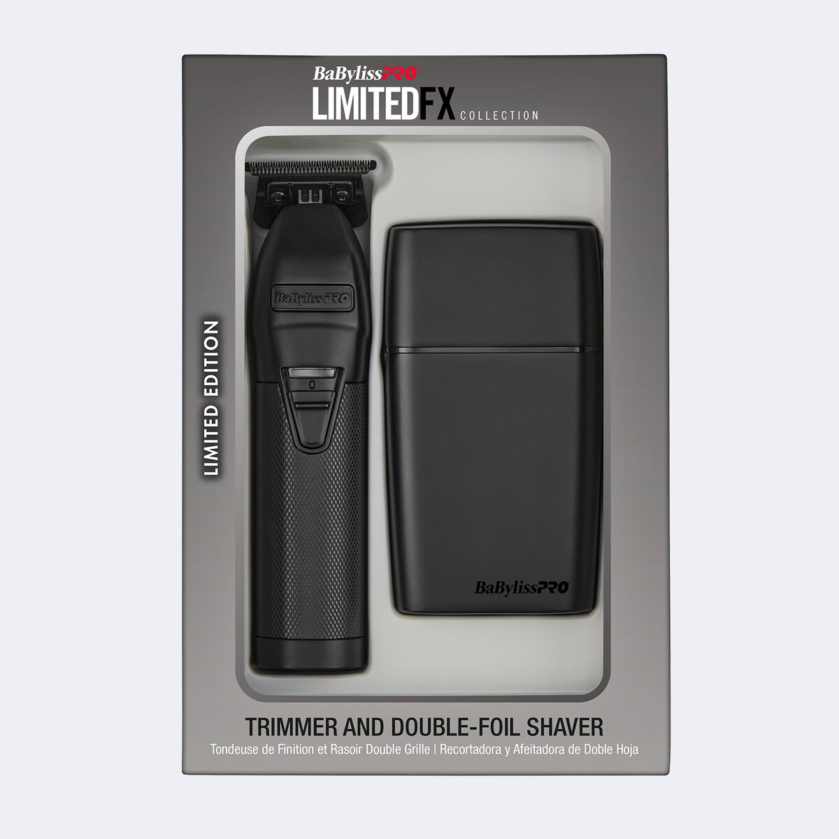 BaBylissPRO&reg; LimitedFX Matte Black Trimmer and Double-Foil Shaver Gift Set