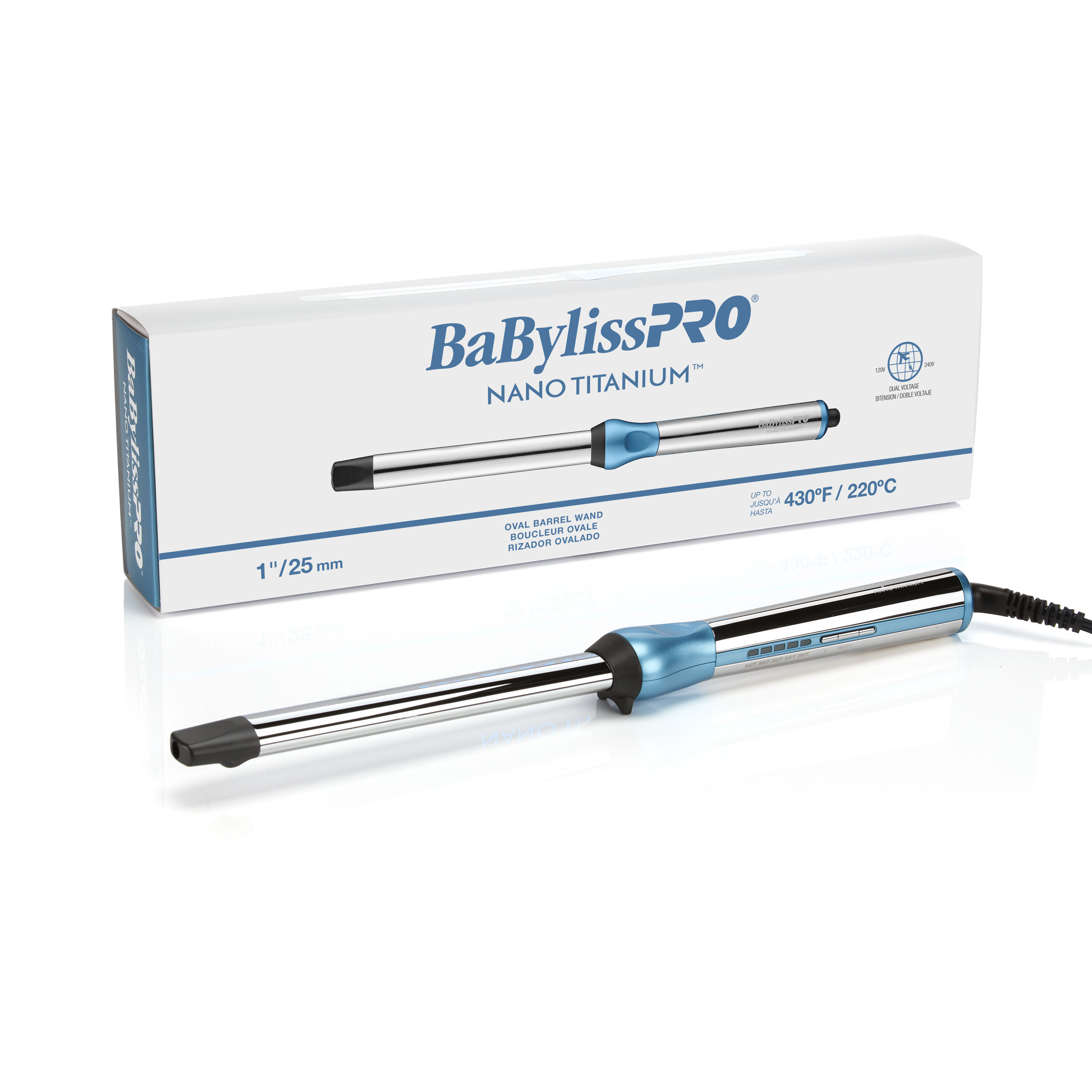 Nano Titanium 1 Oval Barrel Wand BaBylissPRO