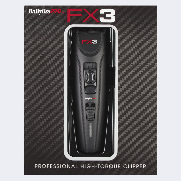 BaBylissPRO® FX3 Professional High Torque Clipper (Black), , hi-res image number 3