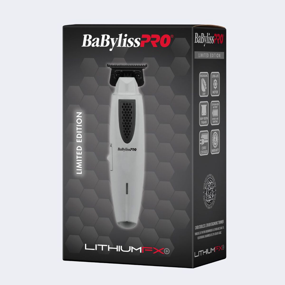 Recortadora ergonómica de litio con/sin cable BaBylissPRO® LithiumFX+, en gris (edición limitada)