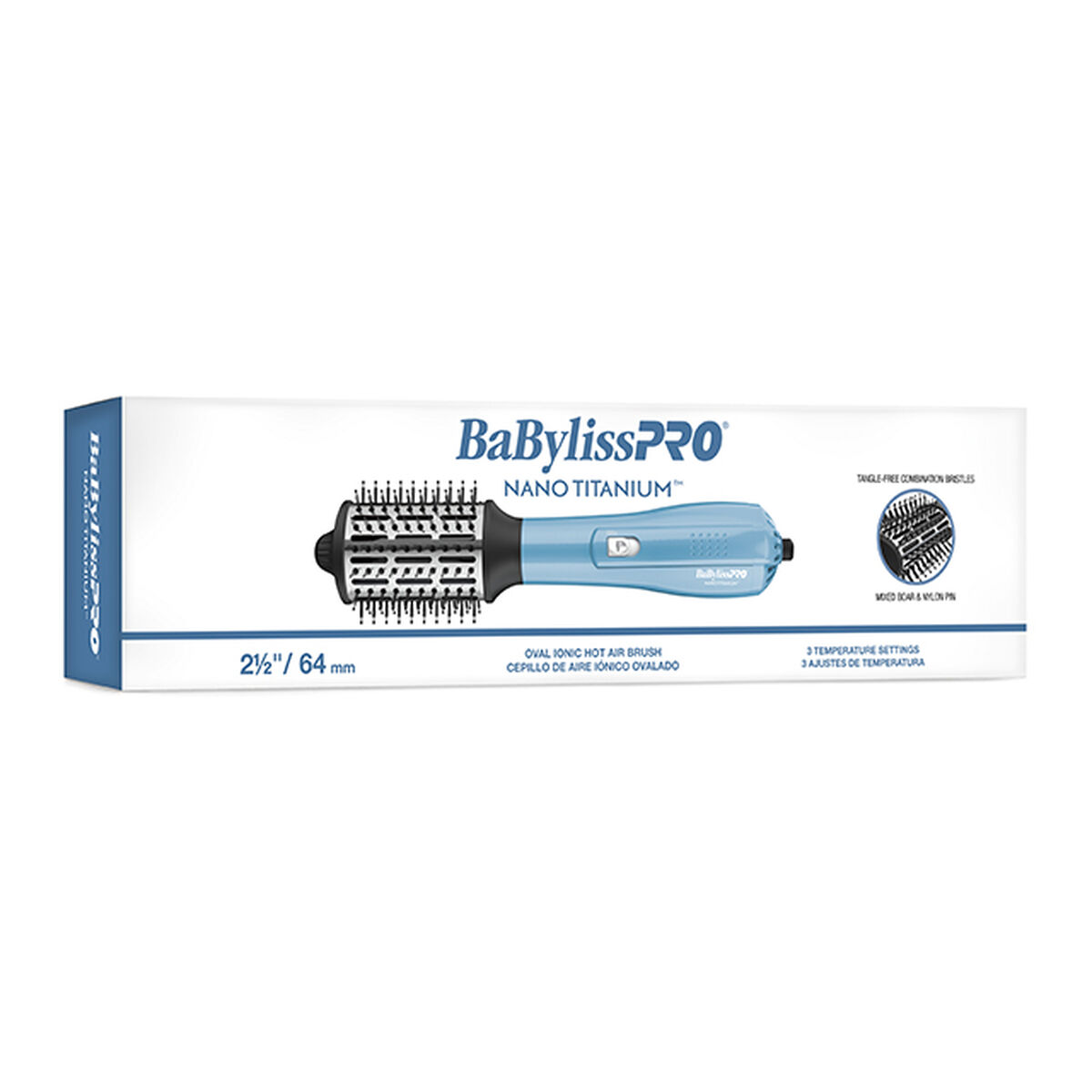 Cepillo de aire iónico ovalado BaBylissPRO® Nano Titanium™
