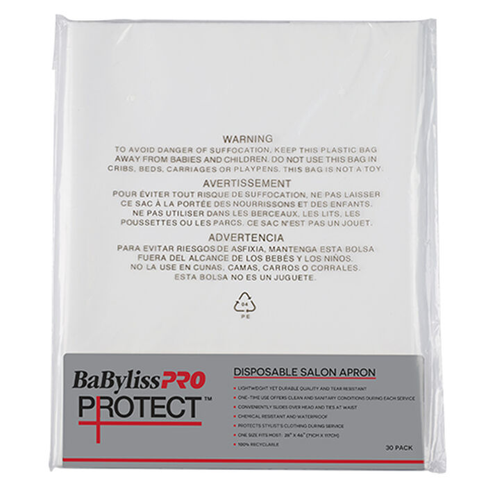 BaBylissPRO PROTECT&trade; Disposable Salon Apron (30 pack)
