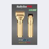 Juego de recortadora y afeitadora totalmente metálica BaBylissPRO® FXONE GoldFX - Edición limitada