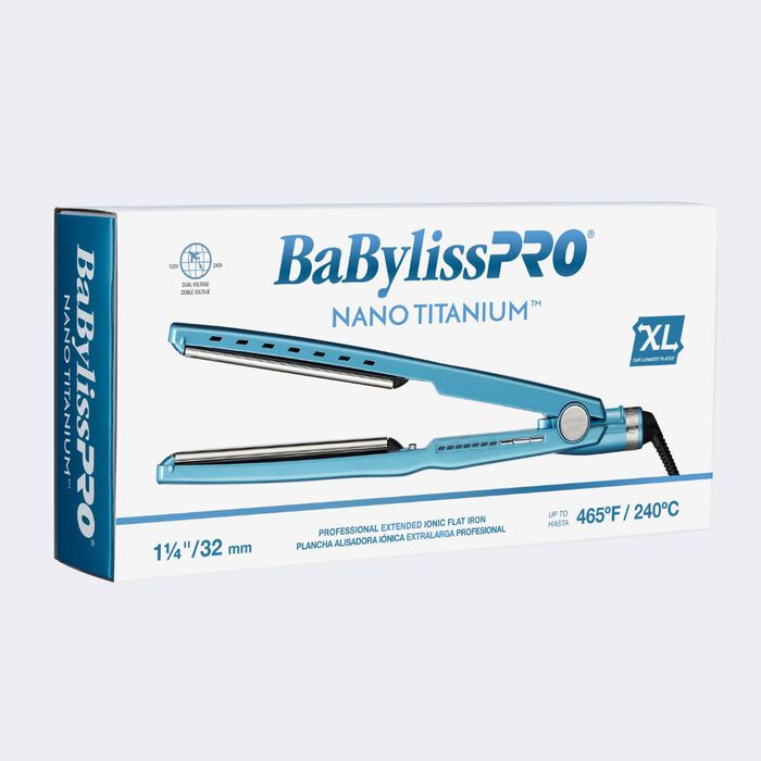 BaBylissPRO® Nano Titanium™ Professional Extended 1 1/4" Ionic Flat Iron