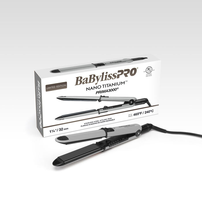 BaBylissPRO® Limited Edition Nano Titanium Grey Collection 1.25” Prima3000 Styling Iron