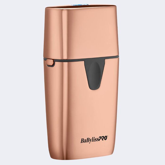 Afeitadora de doble hoja con luz UV BaBylissPRO®, en oro rosa