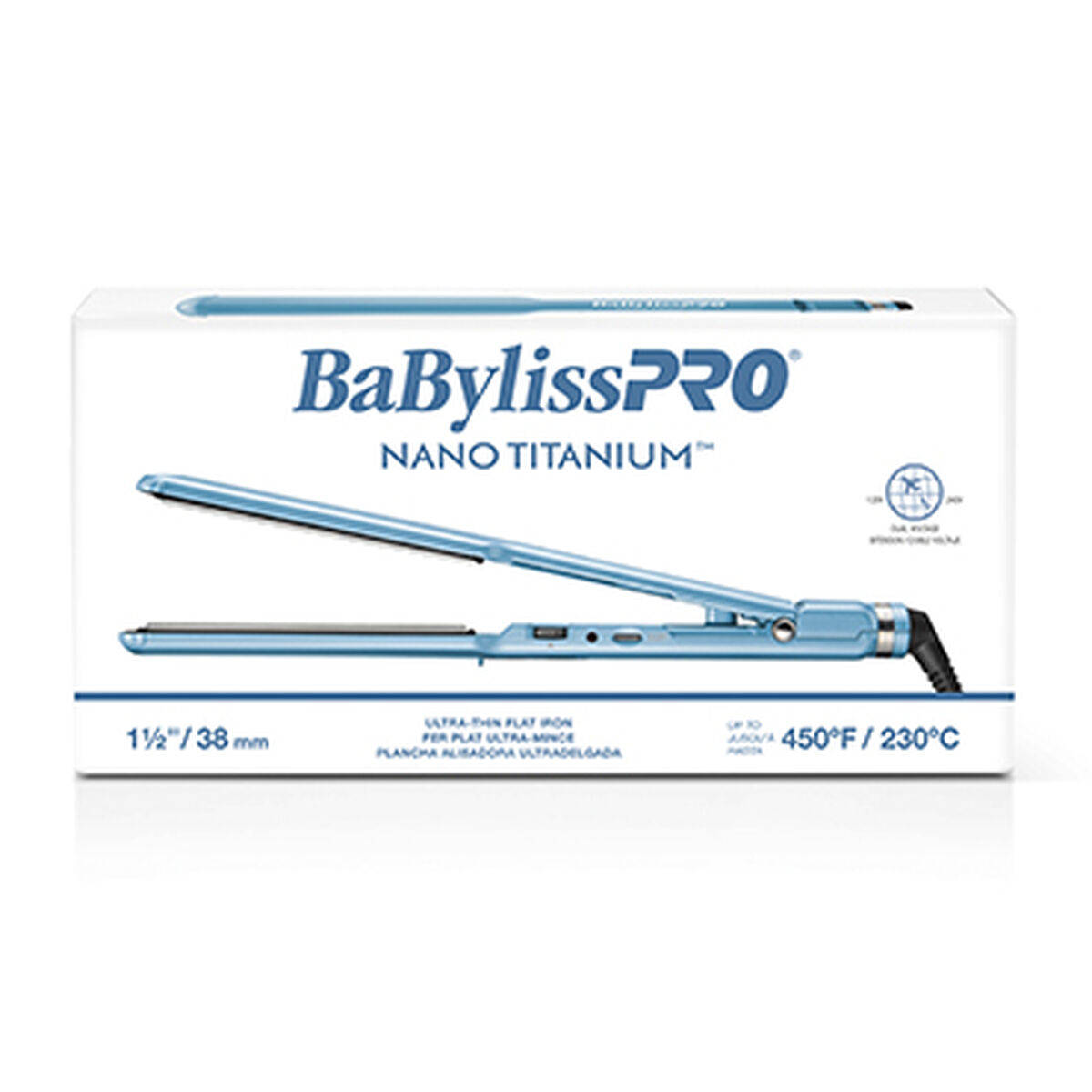 BaBylissPRO&reg; Nano Titanium&trade; 1&frac12; " Ultra-Thin Straightener