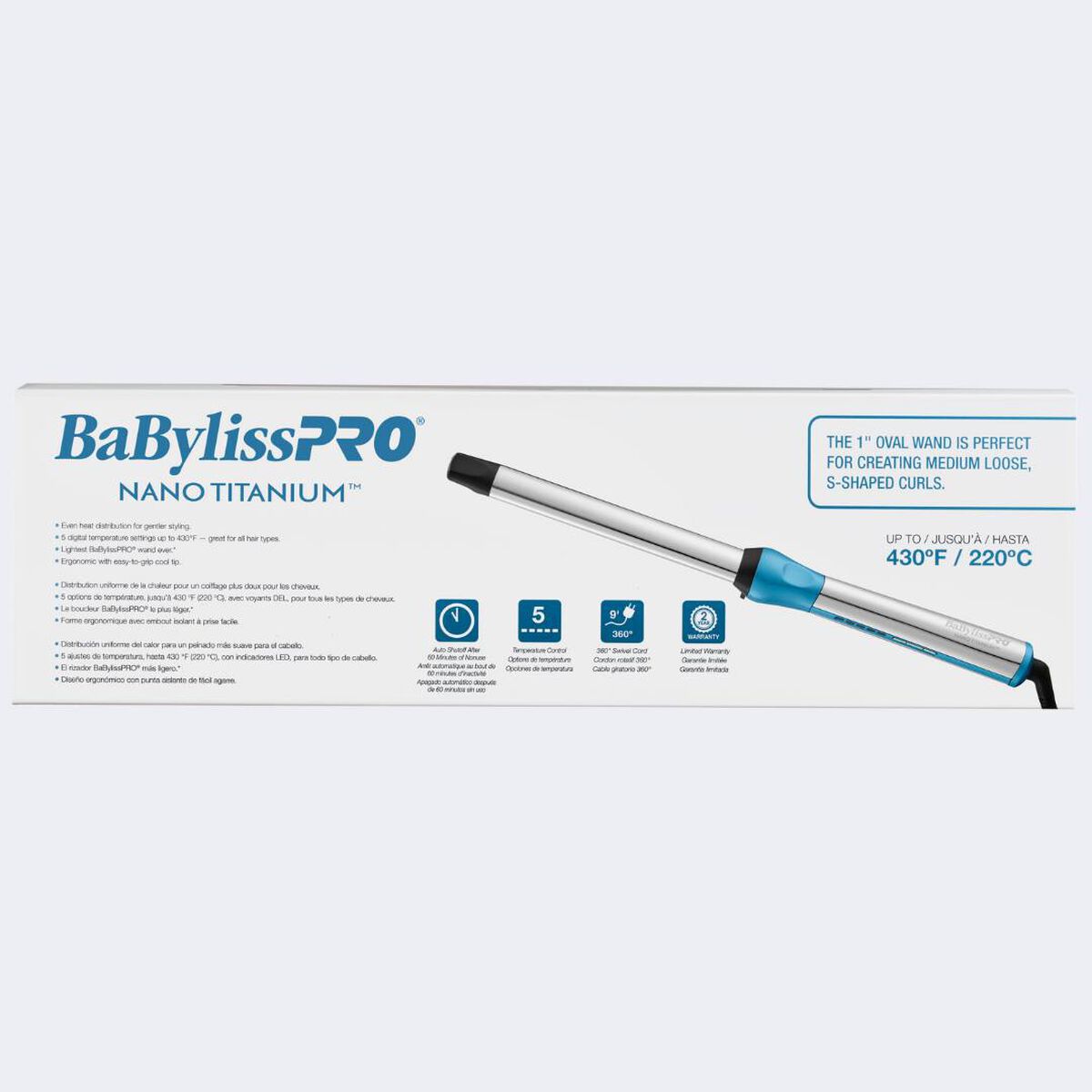 Rizador ovalado de 1 in BaBylissPRO® Nano Titanium™