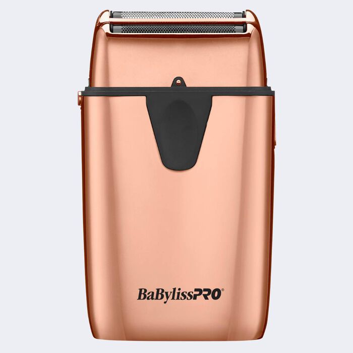 Afeitadora de doble hoja con luz UV BaBylissPRO®, en oro rosa
