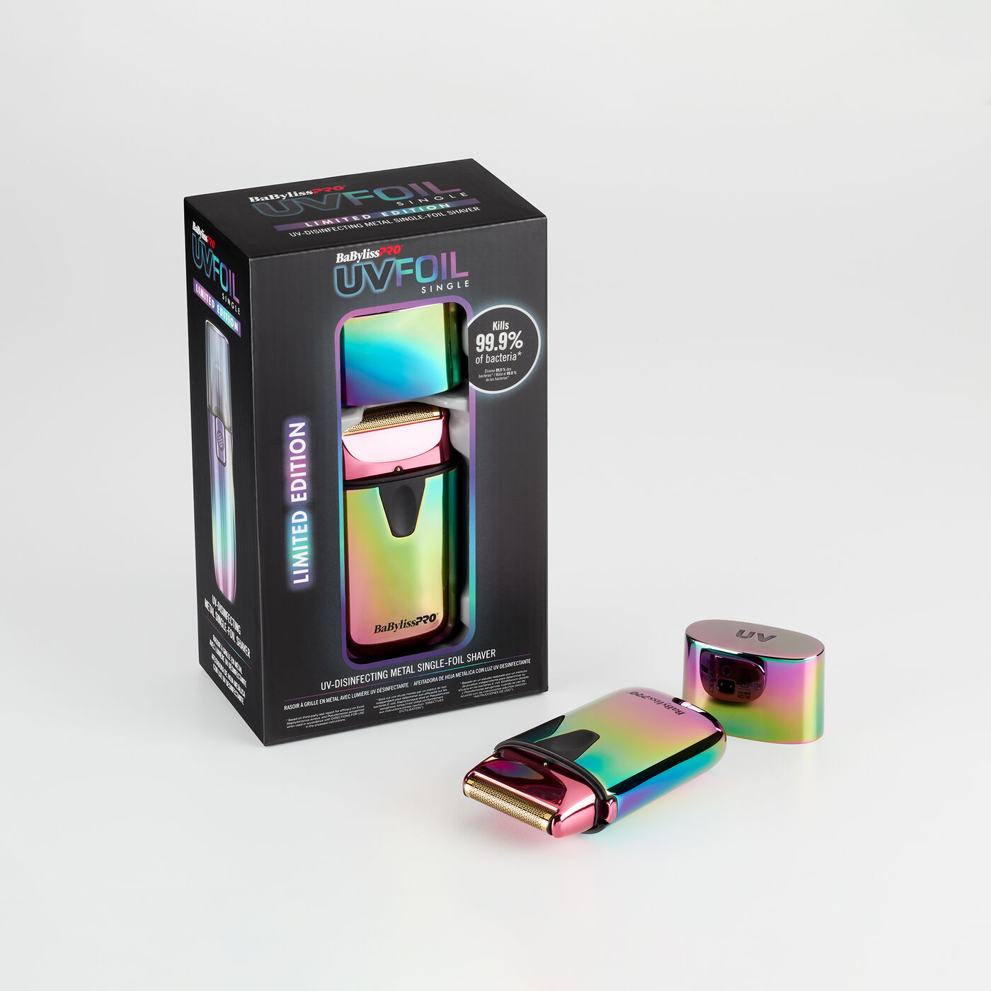 Limited Edition Iridescent UVDisinfecting SingleFoil Shaver BaBylissPRO