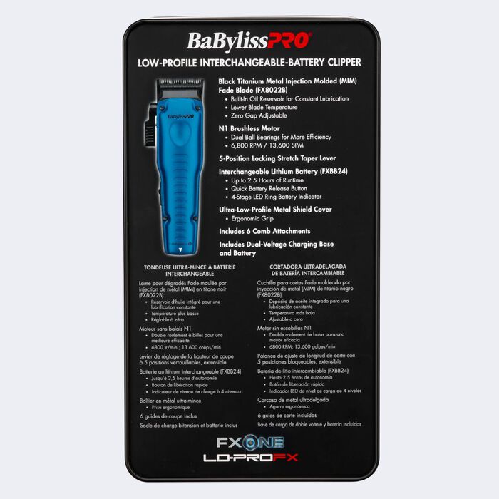 BaBylissPRO® FXONE™ Lo-ProFX Limited Edition Black & Blue Clipper