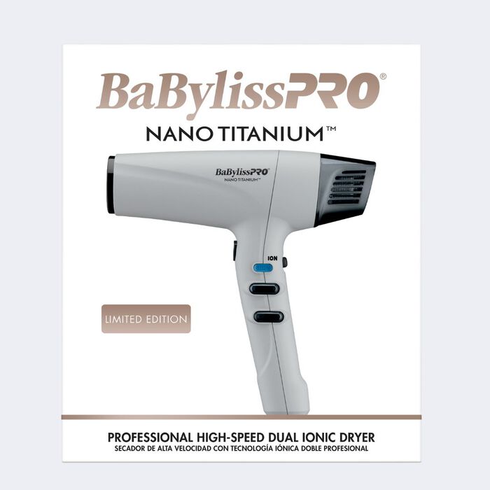 BaBylissPRO® Limited Edition Nano Titanium Grey Collection High Speed Dual-Ionic Dryer