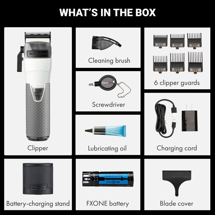 BaBylissPRO&reg; Limited Edition FXONE All-Metal Interchangeable Battery Clipper FrostByte
