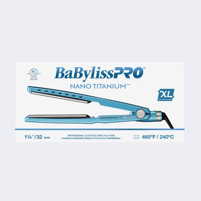 BaBylissPRO® Nano Titanium™ Professional Extended 1 1/4" Ionic Flat Iron
