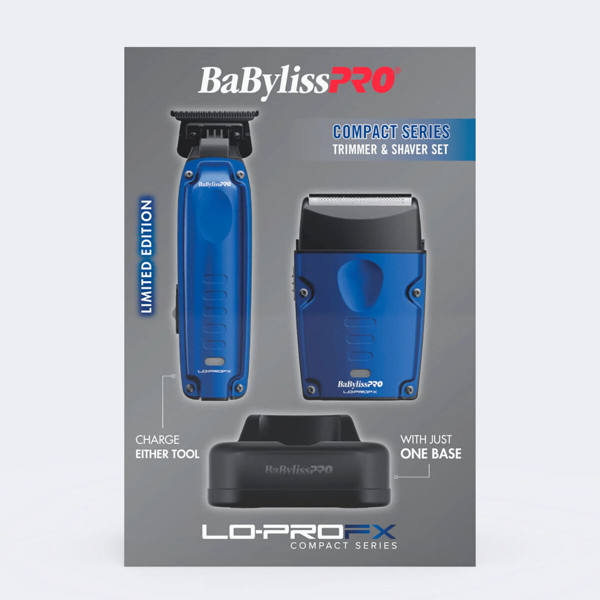 Juego de recortadora y afeitadora de alto rendimiento de tamaño compacto LO-PROFX Compact Series de BaBylissPRO®