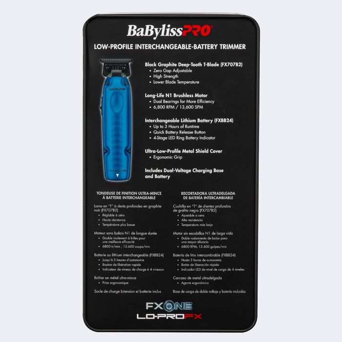 BaBylissPRO® FXONE™ Lo-ProFX Limited Edition Black & Blue Trimmer