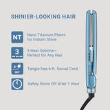 Juego de plancha alisadora ultradelgada de 1" y plancha alisadora ultrafina tamaño compacto de 1" BaBylissPRO® Nano Titanium™