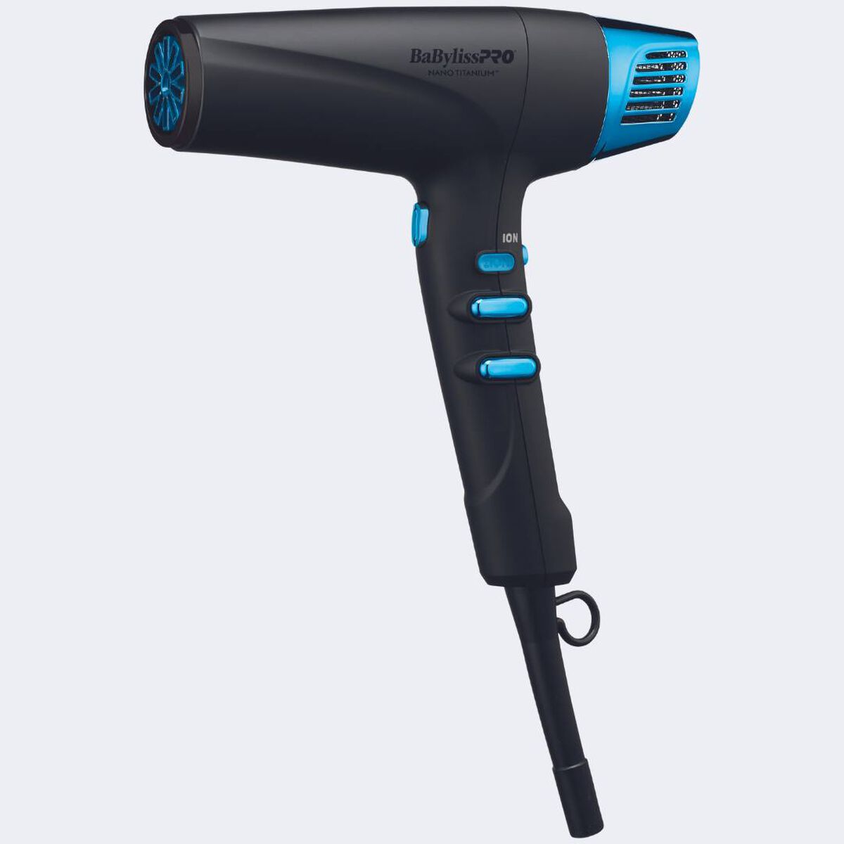 Secador profesional de alta velocidad con tecnología iónica doble BaBylissPRO® Nano Titanium™, negro y azul (edición limitada)