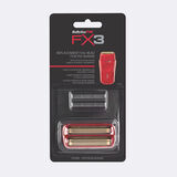 Kit de repuesto para afeitadora de doble hoja FX3 de BaBylissPRO® (rojo)