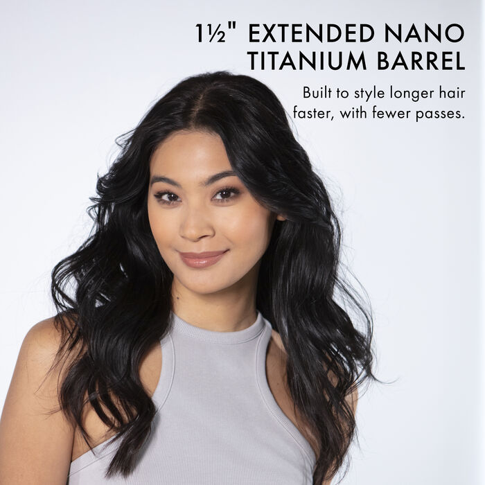 BaBylissPRO&reg; Nano Titanium&trade; 1&frac12;" Extended Barrel Curling Iron