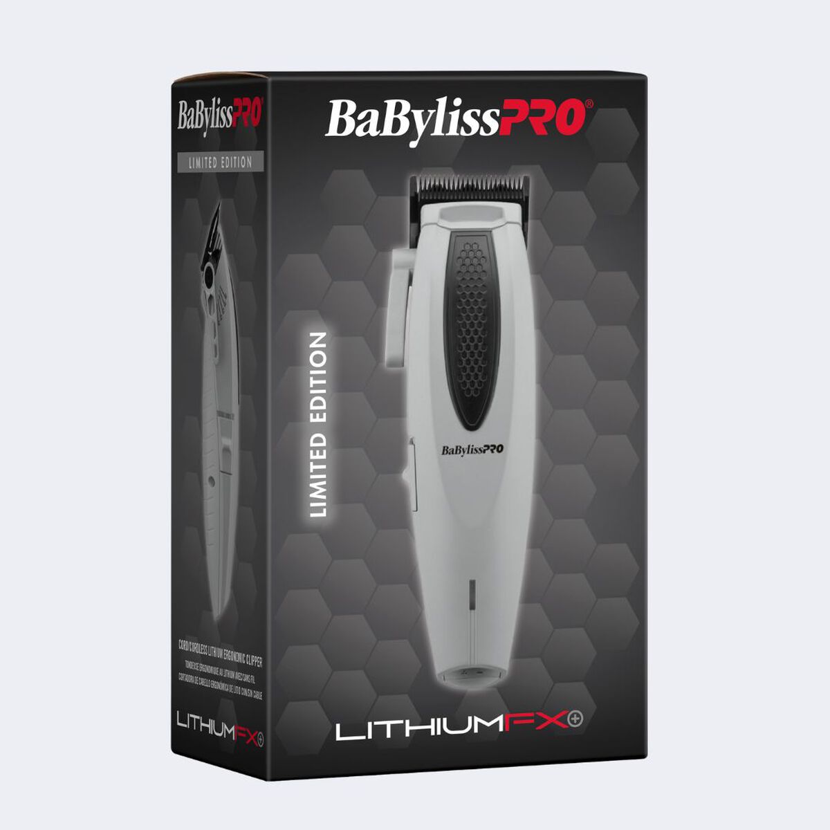 Cortadora de cabello ergonómica de litio con/sin cable LithiumFX+ de BaBylissPRO®, en gris (edición limitada)​