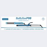 Juego de tenaza extralarga de 1 in y plancha alisadora/onduladora de 1 in BaBylissPRO® Nano Titanium™, edición limitada