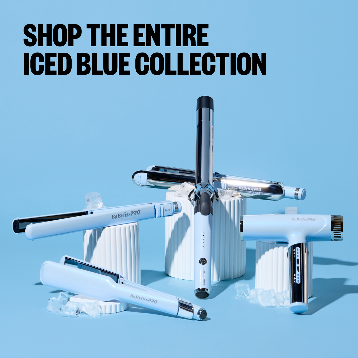 Secador iónico liviano Nano BaBylissPRO® Nano Titanium™, de edición limitada (azul hielo)